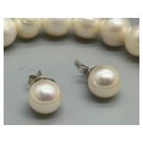 Fresh Water Pearl Necklace and Earring Set