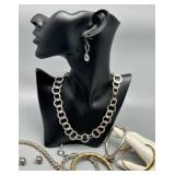 Collection of Vintage Costume Jewelry Assorted Necklaces, Earrings and Bangles