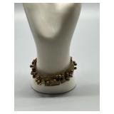 Vintage 70s Artisan Designed BRUTALIST Brass Bracelet with Unique Textured Design