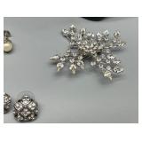 Collection of Assorted Jewelry Rhinestones & Pearls Featuring Trifari, D
