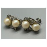 Collection of Assorted Jewelry Rhinestones & Pearls Featuring Trifari, D