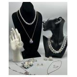Elegant Collection of Stunning Crystal Jewelry Czech Leaded Crystal Quality & Sterling Accents
