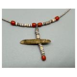 Collection of Native American Style Jewelry Liquid Silver With Charms & Heishi Beads