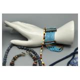 Assorted Handcrafted Natural and beaded Jewelry Collection Containing Necklaces, Bracelets, and Earrings