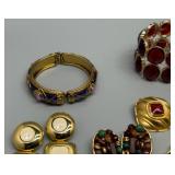 Collection of Assorted Costume Jewelry Including Necklaces, Earrings, and Bracelets