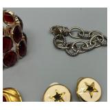 Collection of Assorted Costume Jewelry Including Necklaces, Earrings, and Bracelets
