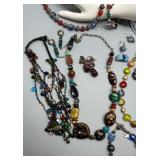 Assorted Artisan Handmade Glass Beaded Jewelry Collection - Necklaces, Bracelets, Earrings