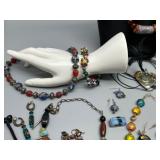 Assorted Artisan Handmade Glass Beaded Jewelry Collection - Necklaces, Bracelets, Earrings