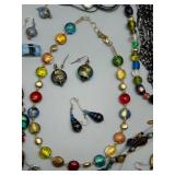 Assorted Artisan Handmade Glass Beaded Jewelry Collection - Necklaces, Bracelets, Earrings