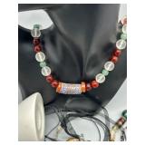 Assorted Artisan Handmade Glass Beaded Jewelry Collection - Necklaces, Bracelets, Earrings