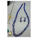 Collection of Vintage Jewelry: Necklaces, Earrings, Artistic Pendants Jade, Glass, Pearls & More