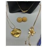 Collection of Vintage Jewelry: Necklaces, Earrings, Artistic Pendants Jade, Glass, Pearls & More