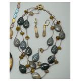Assorted Jewelry Collection Featuring Necklaces, Earrings, and Bracelets