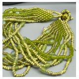 Collection of Seed Beaded Necklaces, Bracelets, and Earrings - 16 Pieces Including Freshwater Pearls, Onyx, Artisan glass & More