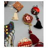 Collection of Artisan Skilled Needlecraft, Beaded and Embroidered Jewelry Necklaces