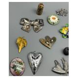 Large Collection of Vintage Brooches, Pins, Pendants and Charms