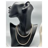 Assorted Collection of Gold and Silver Tone Necklaces and Bracelets including Monet and Kremenz