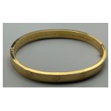 RARE 1970 Aldo Cipullo Gold Electroplate Bracelet with Screwdriver Hinge Designer