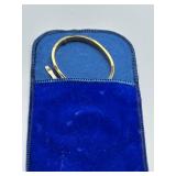 RARE 1970 Aldo Cipullo Gold Electroplate Bracelet with Screwdriver Hinge Designer