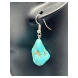 Turquoise Chunky Nugget Jewelry Set with Necklace and Earrings