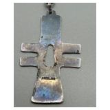 Vintage Sterling Silver Modernized Cross Necklace