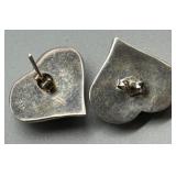 Collection of 7 HEART Shaped Pieces 925 Silver Jewelry Pieces