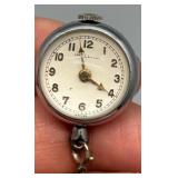 Vintage Imperial Bubble Skeleton Watch with Sterling Silver Chain