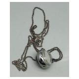 Vintage Imperial Bubble Skeleton Watch with Sterling Silver Chain