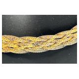 Sterling Silver Braided Necklace with Lobster Clasp