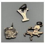 Collection of 11 Vintage Sterling Silver Souvenir Charms