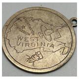 Set of 6 Assorted Sterling Silver Charms Including West Virginia Pendant