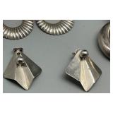 Collection of 7 Pairs of Vintage Sterling Silver Earrings