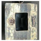 Vintage Sterling Silver Aquamarine Pendant