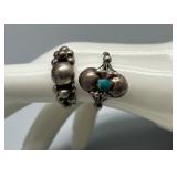 Vintage MCM Sterling Silver Artisan Biomorphic Bubble Brutalist Style JewelryÂ 