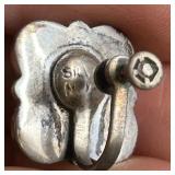 Vintage MCM Sterling Silver Artisan Biomorphic Bubble Brutalist Style JewelryÂ 