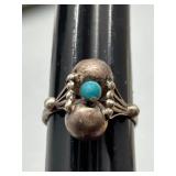 Vintage MCM Sterling Silver Artisan Biomorphic Bubble Brutalist Style JewelryÂ 