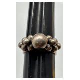 Vintage MCM Sterling Silver Artisan Biomorphic Bubble Brutalist Style JewelryÂ 