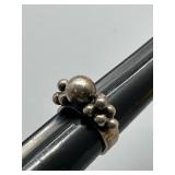 Vintage MCM Sterling Silver Artisan Biomorphic Bubble Brutalist Style JewelryÂ 