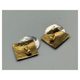 Set of 3 Pairs of Sterling Silver and Gold-Plate Earrings