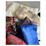 Colorful Assortment of Patterned Scarves and Shawls