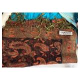 Colorful Assortment of Patterned Scarves and Shawls