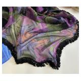 Colorful Assortment of Patterned Scarves and Shawls