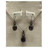Collection of 4 Pair of Sterling Silver Earrings and Pendant Set by Coldwater Creek & More