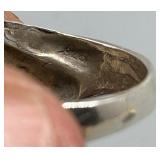 Pair of Vintage Sterling Silver and Gold Twist Design Rings