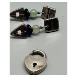 Collection of Sterling Silver Jewelry Charms and Earrings