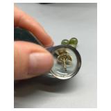 Pair of Vintage Green Jade Dangle Earrings 1g