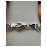 Sterling Silver Chain Necklace and Bracelet Set