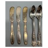 Vintage Rogers Bros & Various Other Brands Silver Plate Flatware Set - 8 Pieces