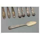 Vintage Rogers Bros & Various Other Brands Silver Plate Flatware Set - 8 Pieces