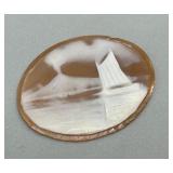 Set of 3 Hand-Carved Shell Cameos with Scenic Designs